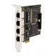 TE420B Quad E1/T1 3.3/5.0 volt Card with PCI-Express slot with echo cancellation module) 